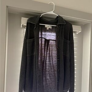 Thread & Supply Dark Gray Button Down Shirt